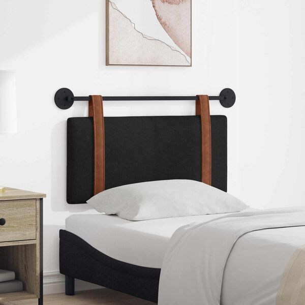 vidaXL Cap de pat suspendat Pe perete Negru 90 x 55 x 5 cm PU antic