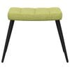 vidaXL Scaun de relaxare cu taburet, verde, textil