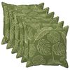 vidaXL Husă pentru pernă 6 buc. HOUTEN Design cu frunze 60 x 60 cm