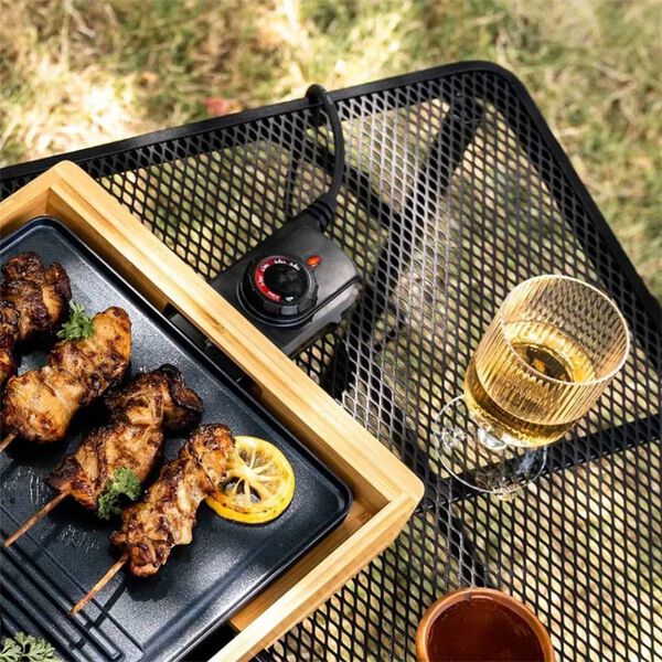 Travellife Masă de camping "Greccio 90" , negru, plasă