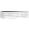 vidaXL Cușcă pentru iepuri, 2 panouri, 220x110x55 cm, fier galvanizat