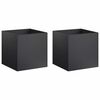 vidaXL Vază pentru Grădină 2 buc. Negru 35 x 35 x 35 cm