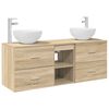 vidaXL Set dulap baie 3 buc. Stejar Sonoma 49,5 x 41 x 64,5 cm
