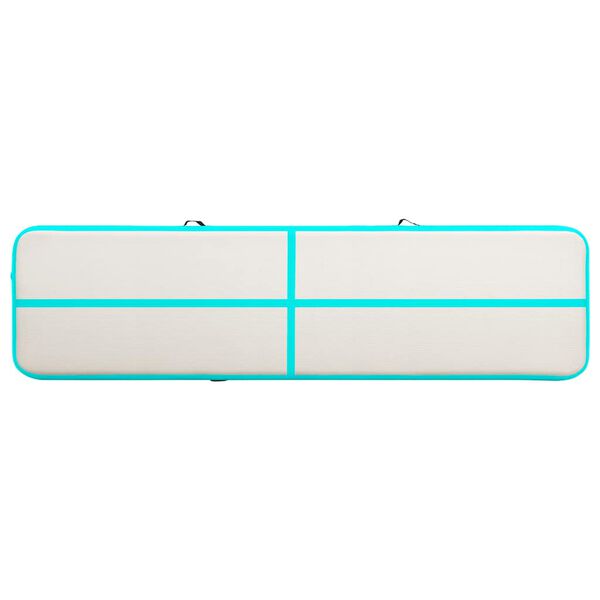 vidaXL Saltea gimnastică gonflabilă cu pompă verde 700x100x20 cm PVC
