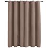 vidaXL Draperie opacă cu inele metalice, gri taupe, 290 x 245 cm