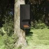 vidaXL Feeder pentru cerbi Negru 28 x 30 x 80 cm Oțel Laminat la Rece