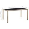 vidaXL Set mobilier de exterior cu perne, 7 piese, bej, poliratan