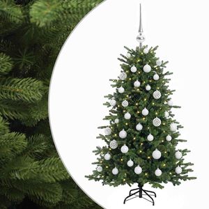 vidaXL Brad de Crăciun artificial cu glob 120 cm 150 LED-uri Alb cald