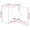 vidaXL Casa pentru pisici Negru 53 x 52 x 62 cm Lemn compozit