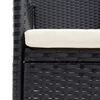 vidaXL Scaune de masă pentru grădină, 4 buc., negru, poliratan