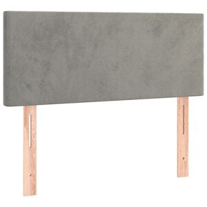 vidaXL Tăblie de pat, gri deschis, 90x5x78/88 cm, catifea