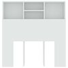 vidaXL Tăblie de pat cu dulap, alb, 100x19x103,5 cm