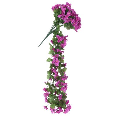 vidaXL Ghirlande de flori artificiale, 3 buc., violet deschis, 85 cm