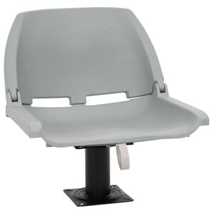 vidaXL Set scaun pliabil, 2 piese, fără pernă, gri, 48x51x41 cm