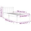 vidaXL Cadru pat fără saltea, maro ceruit, 75x190 cm, lemn masiv pin
