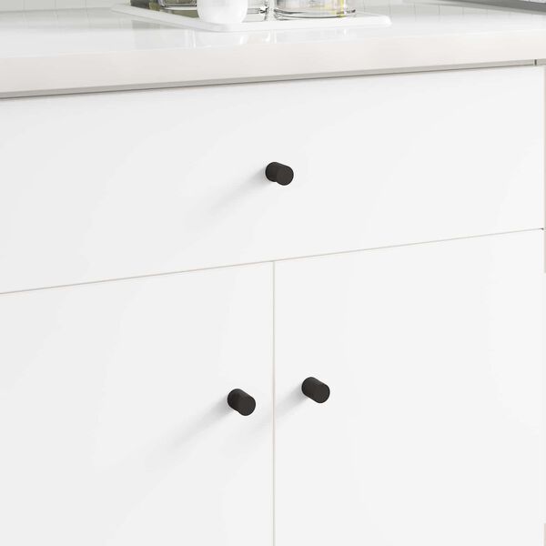 vidaXL M&acirc;nere pentru dulap 968 pcs Negru Fier