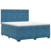 vidaXL Pat boxspring cu saltea albastru 140 x 190 cm Catifea