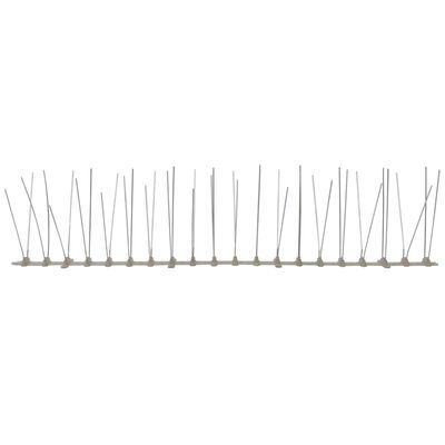 vidaXL Set bandă cu țepi antipăsări cu 4 rânduri, 6 buc., plastic, 3 m