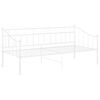vidaXL Cadru pat canapea, alb, 90x200 cm, metal