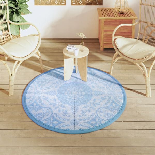 vidaXL Covor de exterior, ARAKIL bleu, &Oslash;120 cm, PP