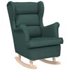 vidaXL Scaun balansoar, verde &icirc;nchis, 74x90x102 cm, material textil
