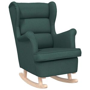 vidaXL Scaun balansoar, verde &icirc;nchis, 74x90x102 cm, material textil