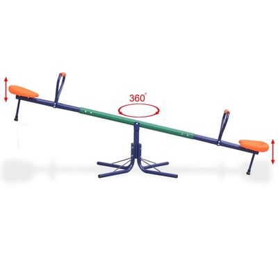 vidaXL Balansoar rotativ 360 grade, portocaliu