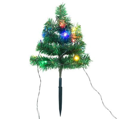 vidaXL Brazi de Crăciun de alee, 6 buc., LED-uri multicolore 45 cm PVC