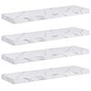 vidaXL Raft de perete 4 buc. Marmură albă 80 x 23,5 x 3,8 cm