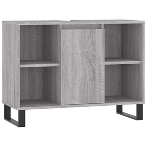 vidaXL Dulap pentru baie, gri sonoma, 80x33x60 cm, lemn compozit