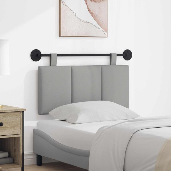 vidaXL Cap de pat suspendat Pe perete Gri nori 90 x 55 x 5 cm țesătură