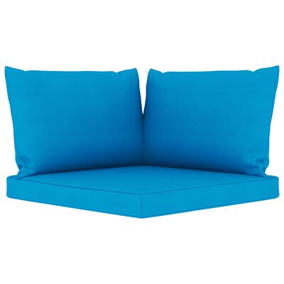 vidaXL Set mobilier de grădină cu perne albastru deschis, 9 piese