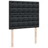 vidaXL Pat box spring cu saltea, negru, 120x190 cm, piele ecologică