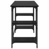 vidaXL Birou cu raft Stejar Negru 140 x 50 x 75 cm Lemn compozit