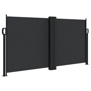 vidaXL Copertină laterală retractabilă, negru, 120 x 600 cm