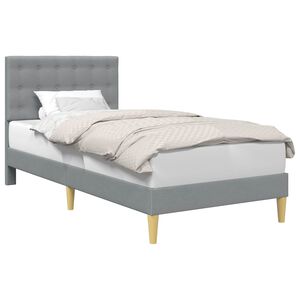 vidaXL Cadru de pat cu headboard Gri deschis 80 x 200 cm Țesătură
