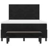 vidaXL Pat cu arcuri cu saltea cu headboard Negru 140 x 200 cm Catifea