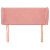 vidaXL Tăblie de pat cu aripioare roz 93x23x78/88 cm catifea
