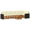 vidaXL Set canapea sectională cu pernă 7 pcs Natural și Crem