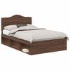 vidaXL Cadru de pat Stejar &icirc;nchis 120 x 190 cm Lemn de pin masiv