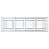 vidaXL Pat ridicat din gabion Argintiu 170 x 50 x 80 cm