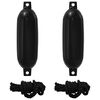 vidaXL Fendere pentru Barca 2 buc. &Oslash; 16 x 58 cm Negru PVC