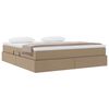 vidaXL Pat cu saltea și spațiu de depozitare Cappuccino 160 x 200 cm
