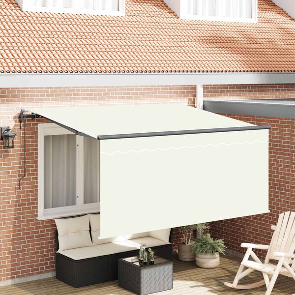 vidaXL Cortina Retractabilă Crem 300 x 200 cm țesătură