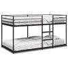 vidaXL Pat supraetajat fără saltea negru 107x203 cm oțel