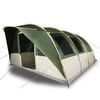 vidaXL Cort de camping tunel pentru 5 persoane, verde, impermeabil