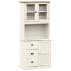 vidaXL Dulap &icirc;nalt VIGO, alb, 78x40x175 cm, lemn masiv de pin