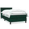 vidaXL Pat box spring cu saltea, verde &icirc;nchis, 80x210 cm, catifea