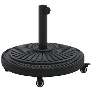 vidaXL Bază pentru umbrelă Negru &Oslash;38-48 mm PE, beton și fier