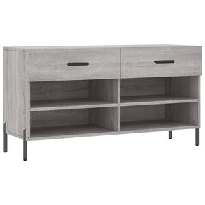 vidaXL Bancă de pantofi, gri sonoma, 102x35x55 cm, lemn prelucrat